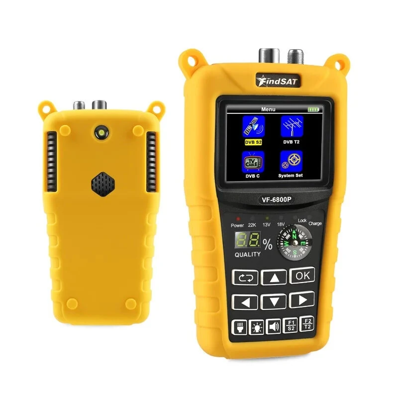 Findsat VF-6800P Digital Planet Finder Combo Support DVB-T2/DVB S2/DVB C Sat Finder Meter For Planet TV Receiver DVB (image for) Findsat VF-6800P Digital Planet Finder Combo Support DVB-T2/DVB S2/DVB C Sat Finder Meter For Planet TV Receiver DVB